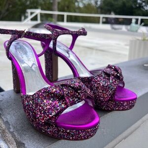 Kate Spade Glitter Platform Heels